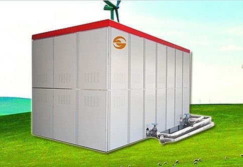 煙臺卓越1000kw10萬平米學校煤改電專用，固體蓄熱電鍋爐